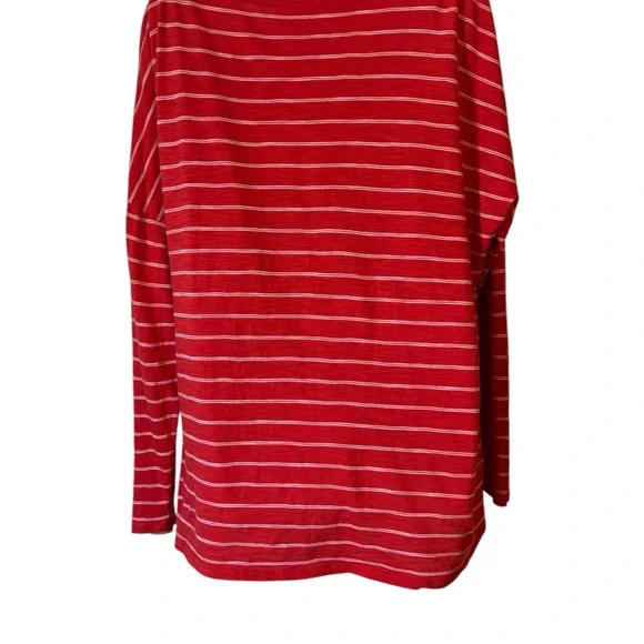 J. Jill Red/White Striped Long Sleeve Casual Top  PLUS: 2X    #5 - Picture 5 of 8